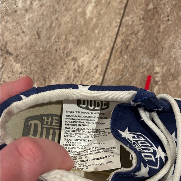 Hey Dude Kids' Patriotic Red and Blue Sneakers - Picture 3 of 6